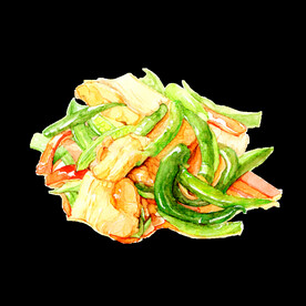 手绘小炒肉