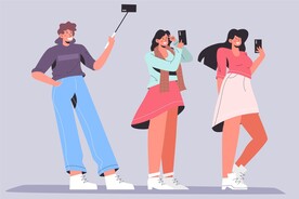 直播人物插画