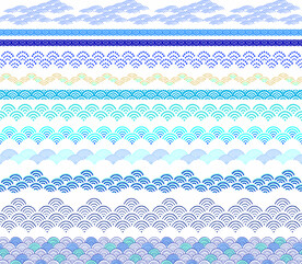 古风矢量海浪水纹
