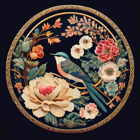 花鸟刺绣
