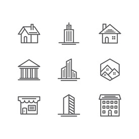房屋建筑图标