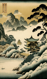 国画山水画