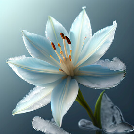 蓝色百合花