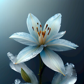 蓝色百合花