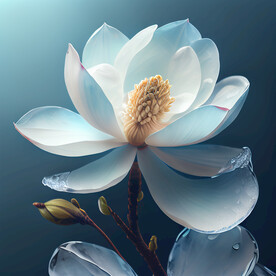 蓝色玉兰花