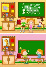 卡通小孩