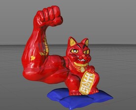 C4D模型招财猫