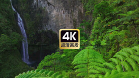 山林间小型瀑布美景