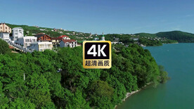 海边湿地建筑群美景