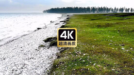 波浪拍击海岸美景