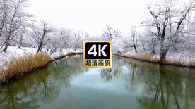 冬季河流两岸美景