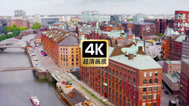 西欧城市河流美景