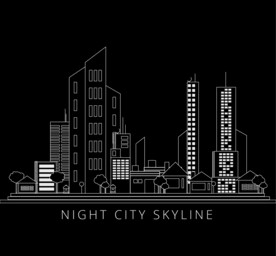 线性城市插画