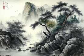 国画山水画