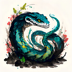 插画蛇