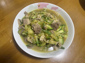 猪肉炒小南瓜
