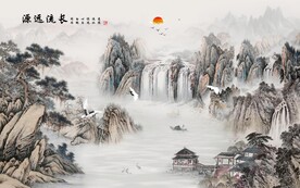 山水水墨画