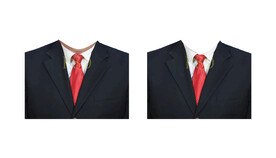 黑西装红领带 男