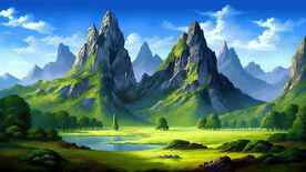 油画山林