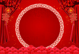 红色背景