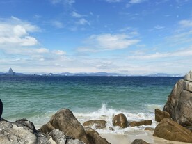 大海蓝天海平线