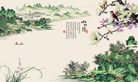 山水景 背景图