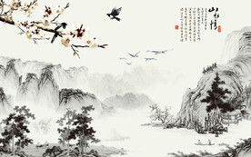 山水背景墙