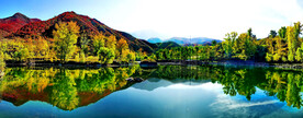 山水风景  湖面