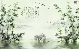 竹林国画