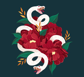 白蛇插画