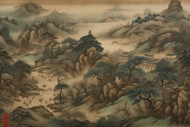 国画山村