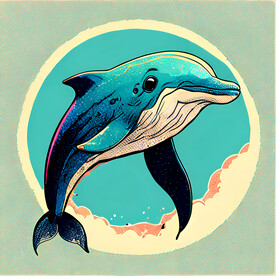 海豚插画