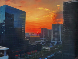 夕阳建筑美景