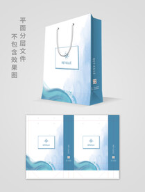 蓝色手提袋