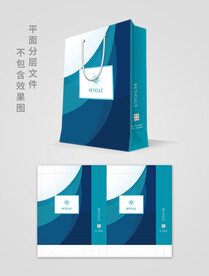 蓝色手提袋