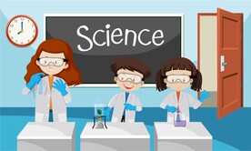 学生上科学课