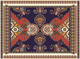 复古民族风地毯花纹