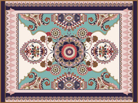 复古民族风地毯花纹