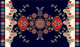 复古民族风地毯花纹