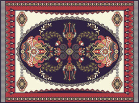 复古民族风地毯花纹