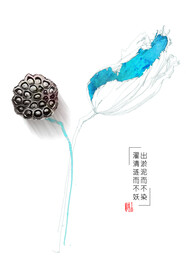 水墨荷花