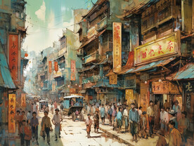 热闹街景