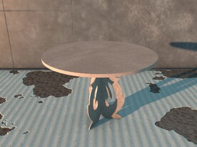 C4D模型公园石桌