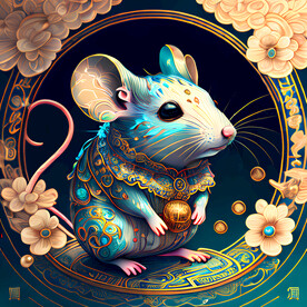 生肖鼠插画