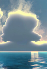 海面夕阳云彩