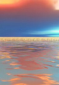 抽象海面夕阳