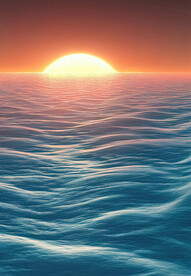 海面夕阳