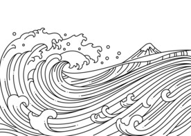 线条波浪
