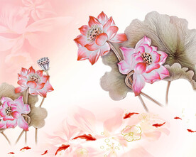 3D荷花背景