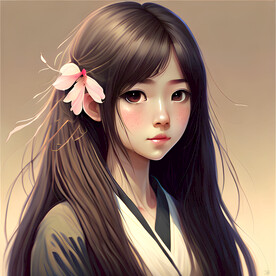 插画美女